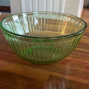 Pyrex green glass